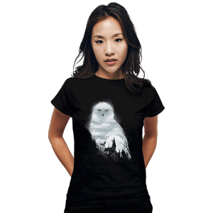 Shirts Fitted Shirts, Woman / Small / Black Magical Owl