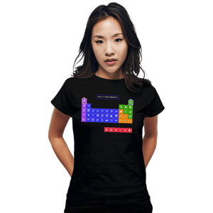 Secret_Shirts Fitted Shirts, Woman / Small / Black Periodic Table of Power-ups
