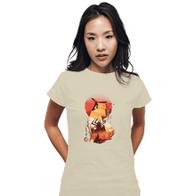 Load image into Gallery viewer, Shirts Fitted Shirts, Woman / Small / White Samurai Jack Sumi-e
