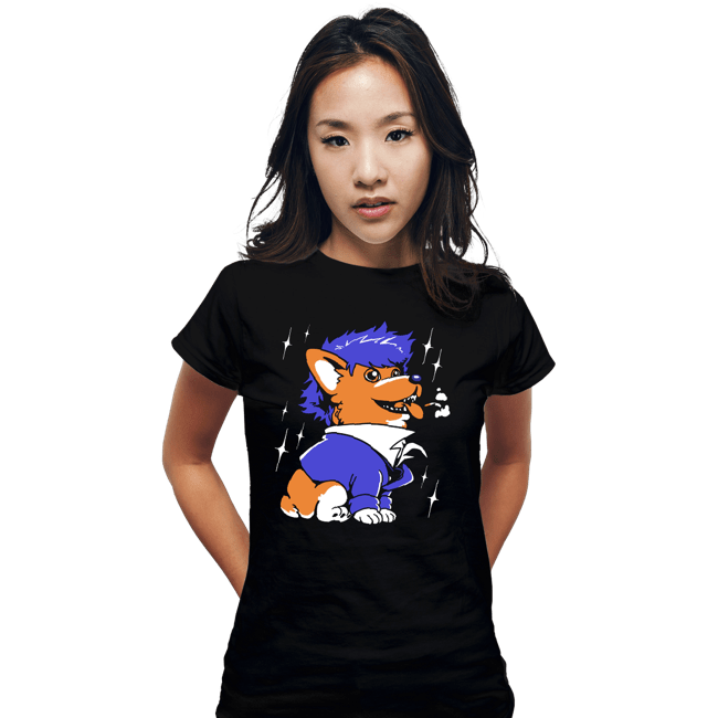 Daily_Deal_Shirts Fitted Shirts, Woman / Small / Black Space Corgiboy