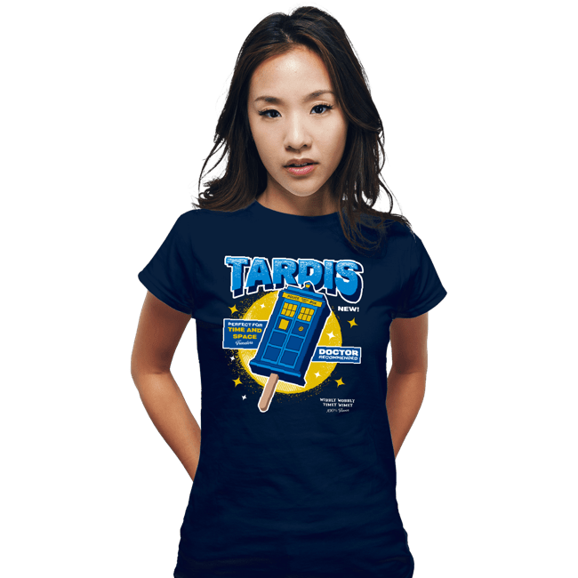 Shirts Fitted Shirts, Woman / Small / Navy Time and Space Ice Cream