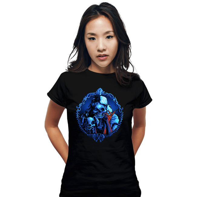 Daily_Deal_Shirts Fitted Shirts, Woman / Small / Black Cruella Bones