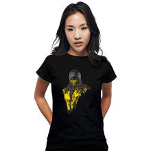 Load image into Gallery viewer, Shirts Fitted Shirts, Woman / Small / Black Mortal Fire
