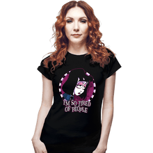 Load image into Gallery viewer, Secret_Shirts Fitted Shirts, Woman / Small / Black Tired Of People

