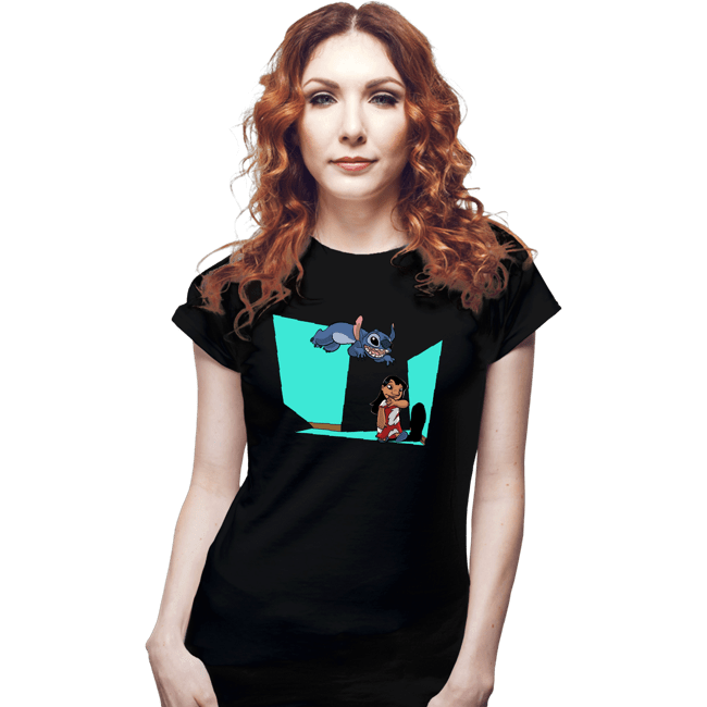 Secret_Shirts Fitted Shirts, Woman / Small / Black Alien And Girl