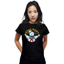 Load image into Gallery viewer, Shirts Fitted Shirts, Woman / Small / Black Stay Puft
