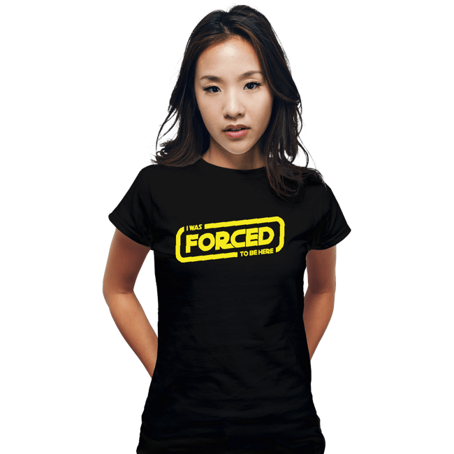 Secret_Shirts Fitted Shirts, Woman / Small / Black Forced To Be Here