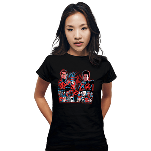 Daily_Deal_Shirts Fitted Shirts, Woman / Small / Black Spider Fighter