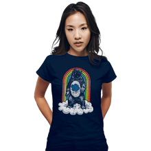 Load image into Gallery viewer, Daily_Deal_Shirts Fitted Shirts, Woman / Small / Navy Real Grumpy Bear
