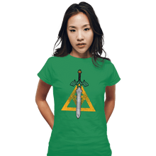 Load image into Gallery viewer, Daily_Deal_Shirts Fitted Shirts, Woman / Small / Irish Green The Sword
