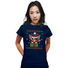 Load image into Gallery viewer, Shirts Fitted Shirts, Woman / Small / Navy Peltzer Christmas

