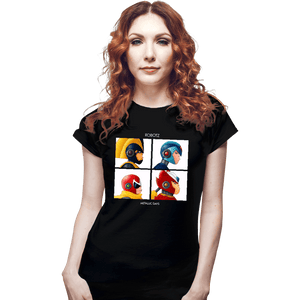 Secret_Shirts Fitted Shirts, Woman / Small / Black Robotz Metallic Dayz