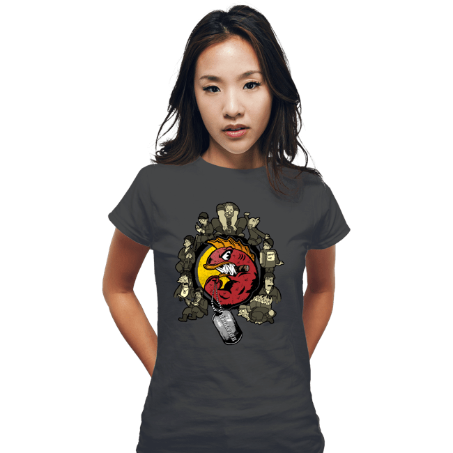Daily_Deal_Shirts Fitted Shirts, Woman / Small / Charcoal Hellfish Squad