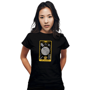 Shirts Fitted Shirts, Woman / Small / Black Tarot The World