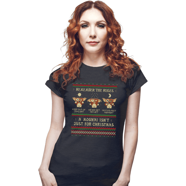 Daily_Deal_Shirts Fitted Shirts, Woman / Small / Dark Heather A Mogwai Isn't Just For Christmas