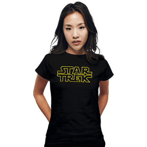 Daily_Deal_Shirts Fitted Shirts, Woman / Small / Black StarTrekWars