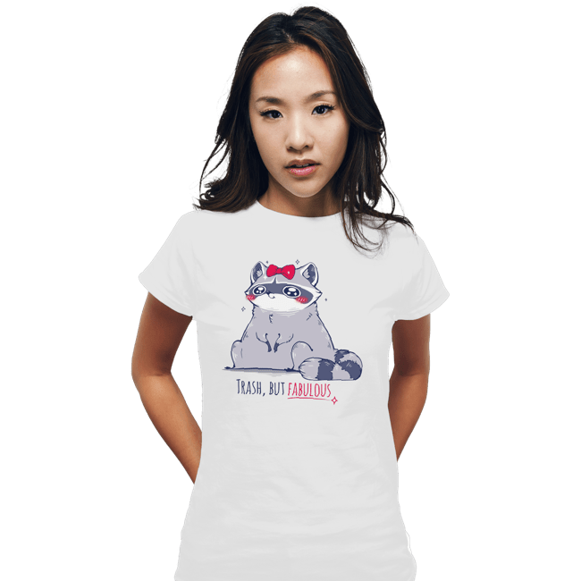 Shirts Fitted Shirts, Woman / Small / White Trash But Fabulous