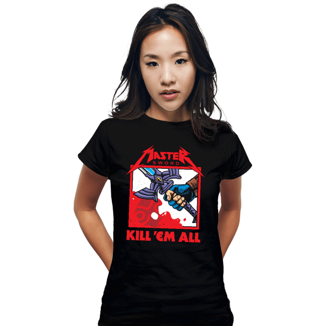 Daily_Deal_Shirts Fitted Shirts, Woman / Small / Black Sword Of Resurrection