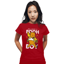 Load image into Gallery viewer, Shirts Fitted Shirts, Woman / Small / Red I&#39;m Just A Pooh Boy
