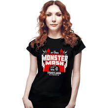 Load image into Gallery viewer, Daily_Deal_Shirts Fitted Shirts, Woman / Small / Black Monster Mash
