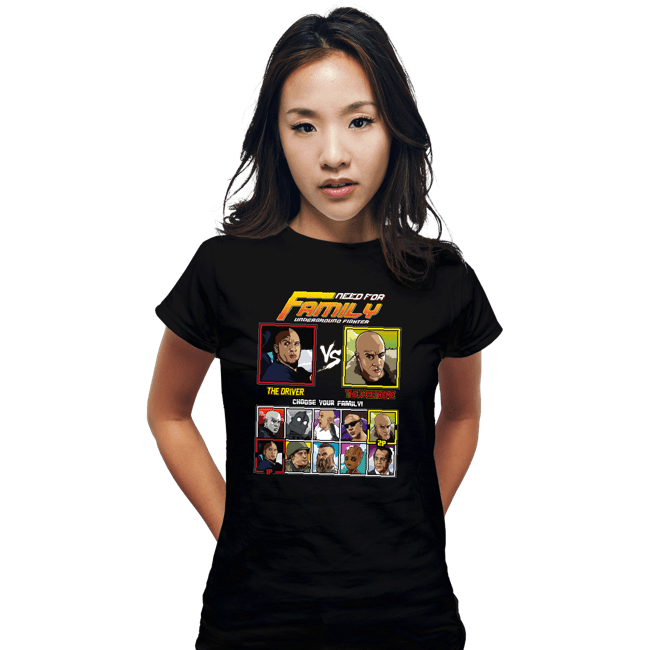 Shirts Fitted Shirts, Woman / Small / Black Family Fighter