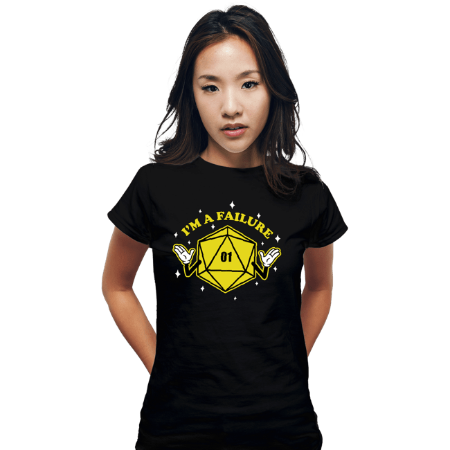 Shirts Fitted Shirts, Woman / Small / Black I'm A Failure Yellow