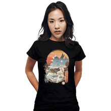 Load image into Gallery viewer, Shirts Fitted Shirts, Woman / Small / Black Blue Ranger Ukiyoe
