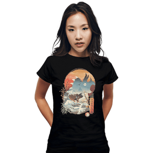 Shirts Fitted Shirts, Woman / Small / Black Blue Ranger Ukiyoe