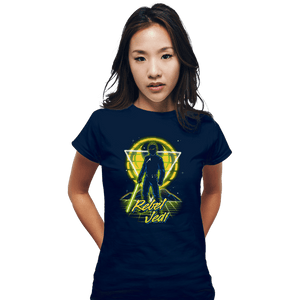 Shirts Fitted Shirts, Woman / Small / Navy Retro Rebel Jedi