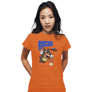 Shirts Fitted Shirts, Woman / Small / Orange Super Totoro Bros