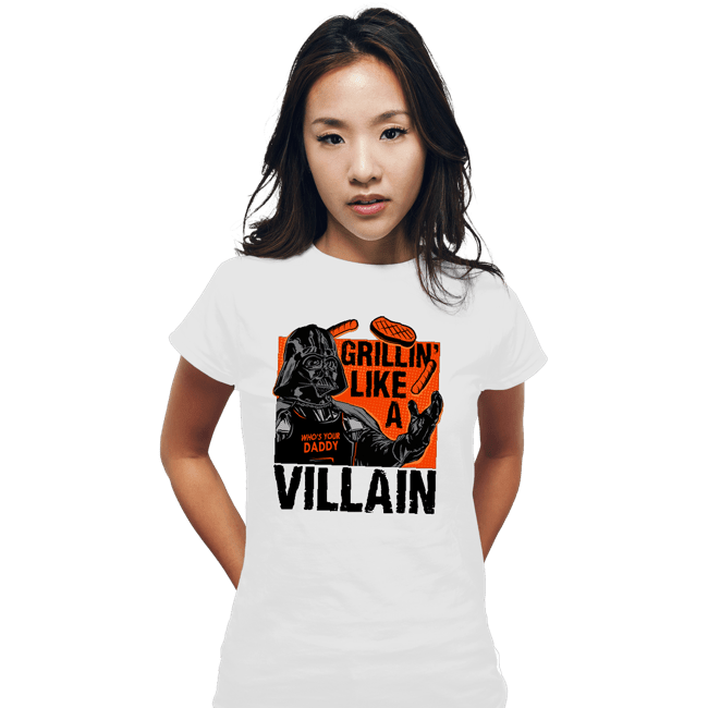 Secret_Shirts Fitted Shirts, Woman / Small / White Grillin Villain