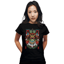 Load image into Gallery viewer, Daily_Deal_Shirts Fitted Shirts, Woman / Small / Black Samurai Raph
