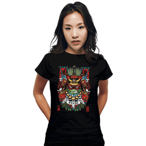 Daily_Deal_Shirts Fitted Shirts, Woman / Small / Black Samurai Raph