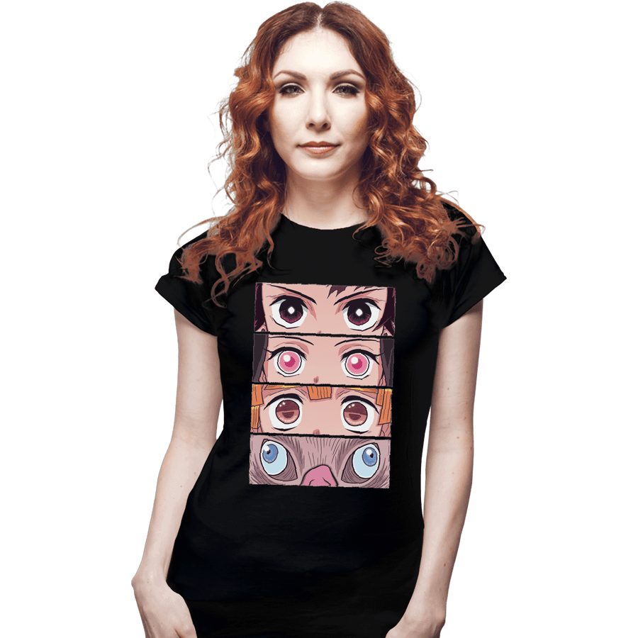 Shirts Fitted Shirts, Woman / Small / Black Demon Eyes