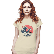 Load image into Gallery viewer, Daily_Deal_Shirts Fitted Shirts, Woman / Small / White The Great Shark
