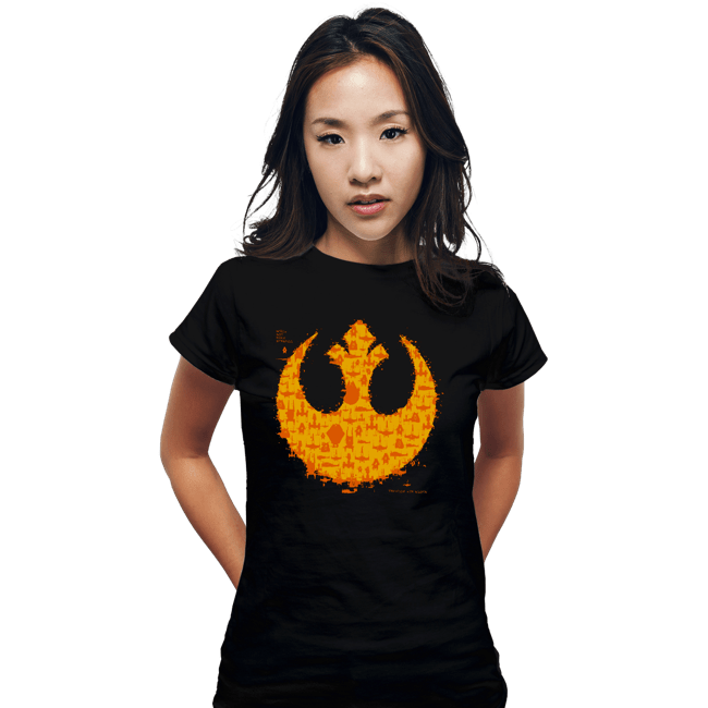 Shirts Fitted Shirts, Woman / Small / Black Rebel Glitch
