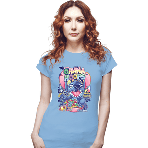 Shirts Fitted Shirts, Woman / Small / Powder Blue Ohana Hoops
