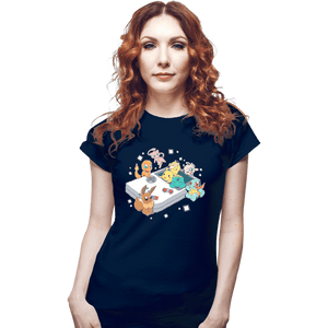 Shirts Fitted Shirts, Woman / Small / Navy Pokeboy