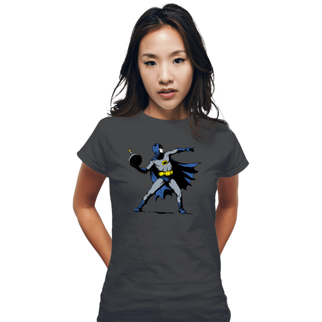 Daily_Deal_Shirts Fitted Shirts, Woman / Small / Charcoal Batsy