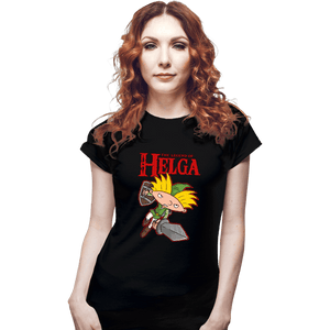 Daily_Deal_Shirts Fitted Shirts, Woman / Small / Black The Legend Of Helga