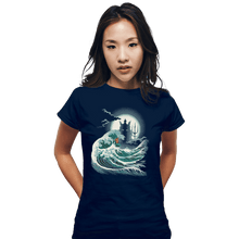 Load image into Gallery viewer, Shirts Fitted Shirts, Woman / Small / Navy The Wave Of Atlantis
