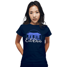 Load image into Gallery viewer, Daily_Deal_Shirts Fitted Shirts, Woman / Small / Navy Evil Cabin
