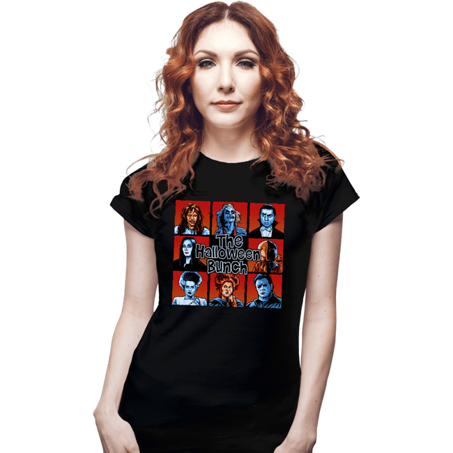 Daily_Deal_Shirts Fitted Shirts, Woman / Small / Black Halloween Bunch