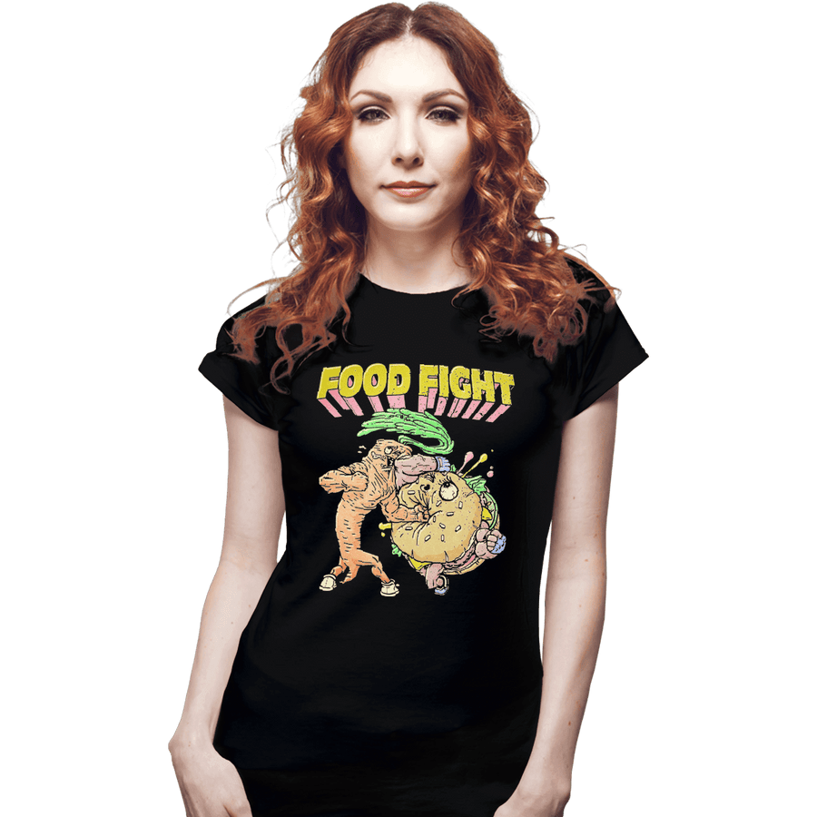 Shirts Fitted Shirts, Woman / Small / Black Food Fight