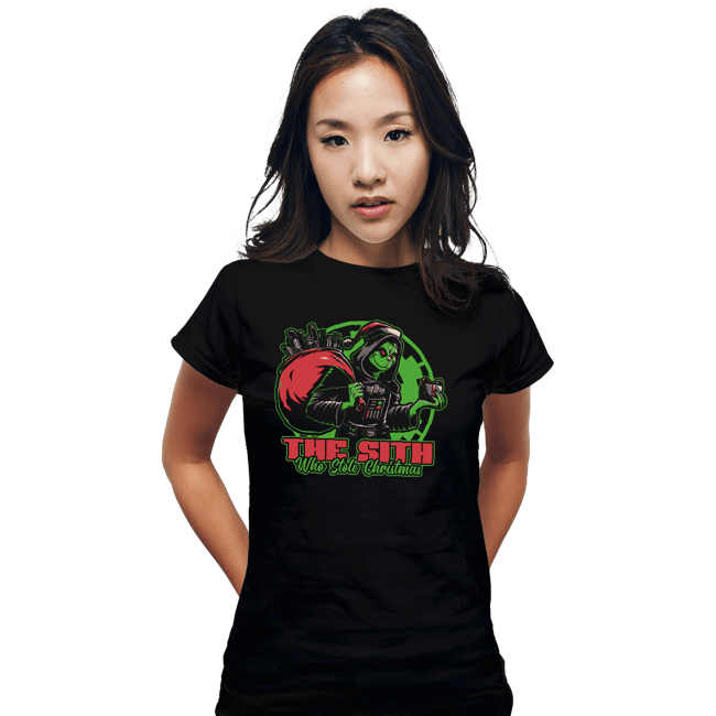 Daily_Deal_Shirts Fitted Shirts, Woman / Small / Black The Sith Who Stole Christmas