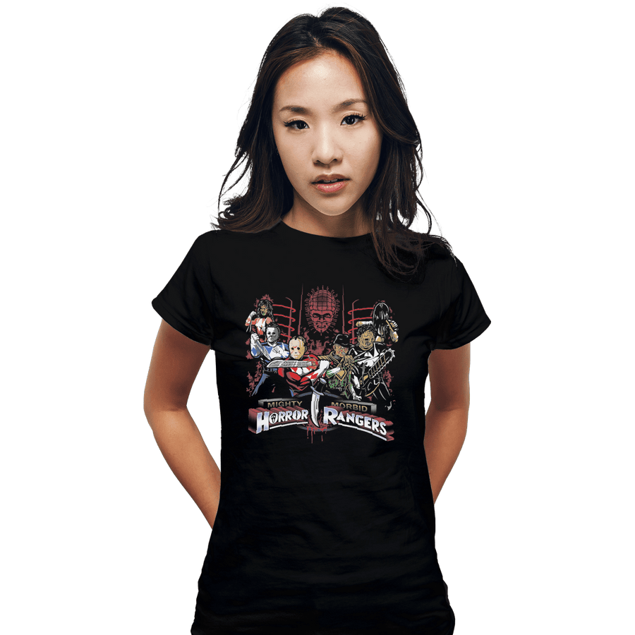 Shirts Fitted Shirts, Woman / Small / Black Mighty Morbid Horror Rangers