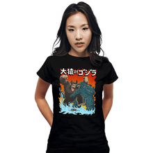 Load image into Gallery viewer, Daily_Deal_Shirts Fitted Shirts, Woman / Small / Black Ozaru VS Gojira
