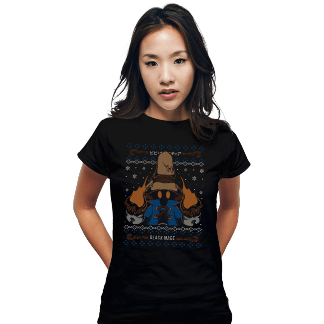 Shirts Fitted Shirts, Woman / Small / Black Vivi Black Mage Christmas
