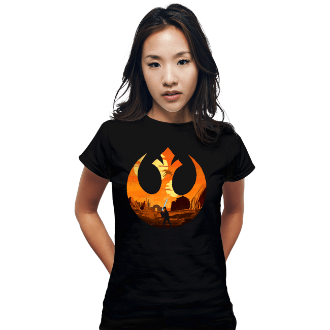 Daily_Deal_Shirts Fitted Shirts, Woman / Small / Black Rising Star