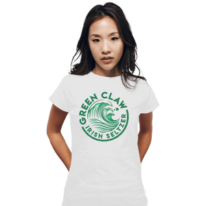 Secret_Shirts Fitted Shirts, Woman / Small / White Green Claw
